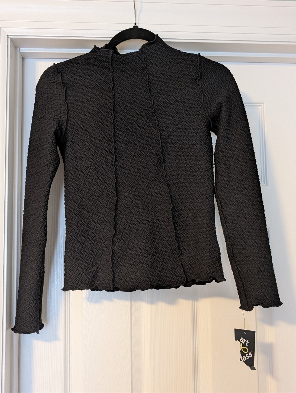 Stretchy Black Mochi Neck Top